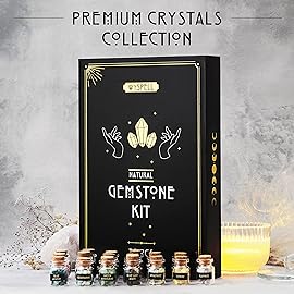Healing Crystals in Jars 30 PCS - Crystals for Witchcraft - Real Witch Crystals in a Bottle - Altar Witchcraft Stones - Crystal Witchcraft Supplies - Mini Gemstones - Wiccan Advent Calendar 2025