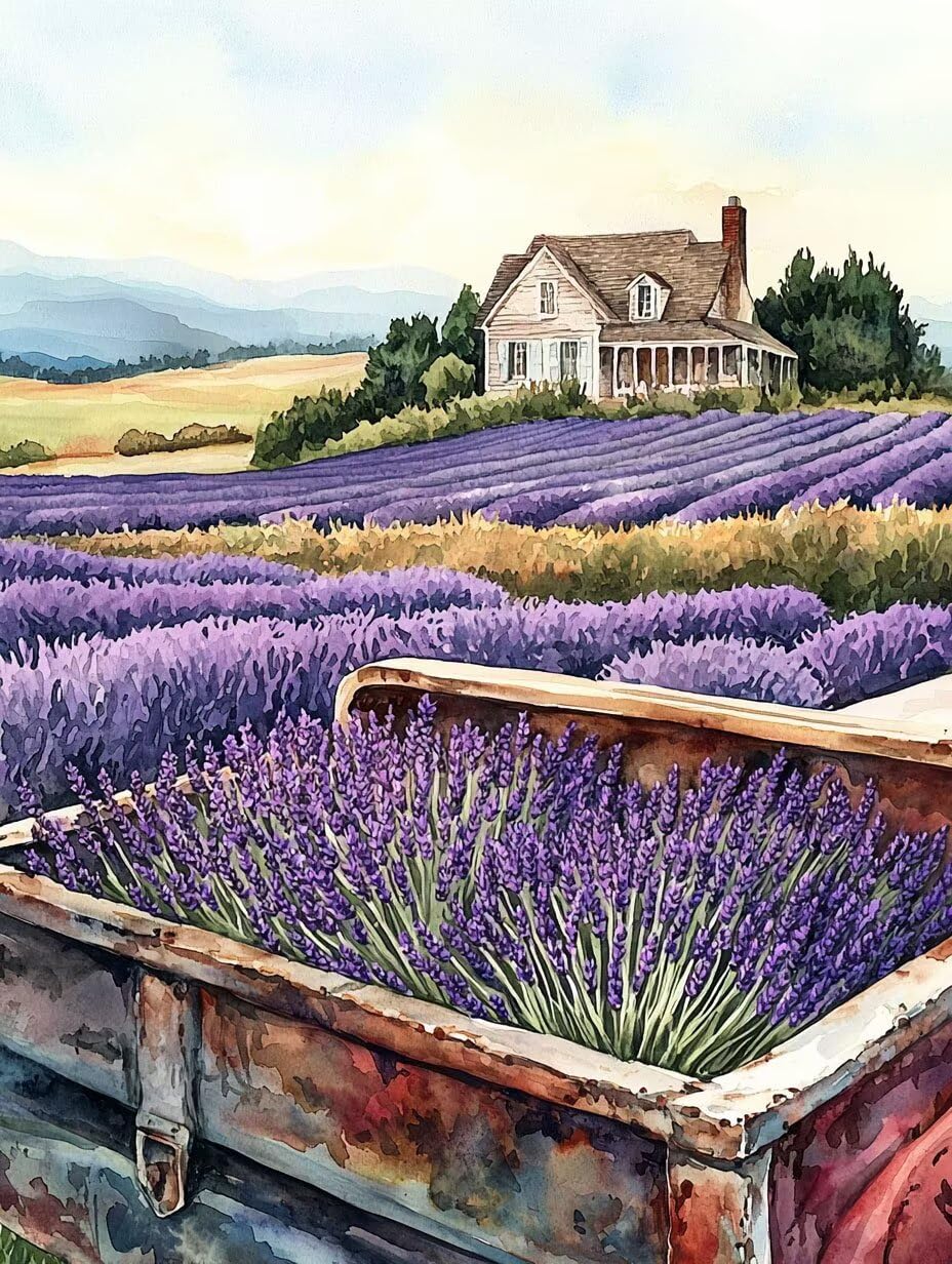 WEISHIWE Lavanda Dipingere con i Numeri per Adulti, 70x90cm a-1037