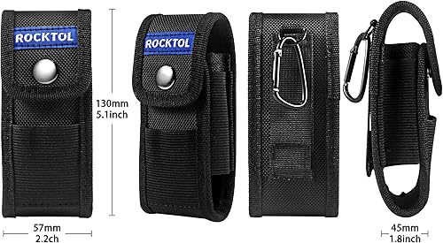 Miniatura 4 de Funda multiherramienta para cinturón, bolsa multiherramienta de nailon 900D con 4 bolsillos, funda para cuchillos, funda de herramientas EDC para