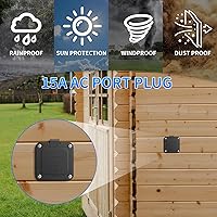 Vista 2 de Entrada de 15 amperios, entrada de alimentación de 125 V con cubierta impermeable, 2 polos y 3 cables macho receptáculo de entrada de alimentación