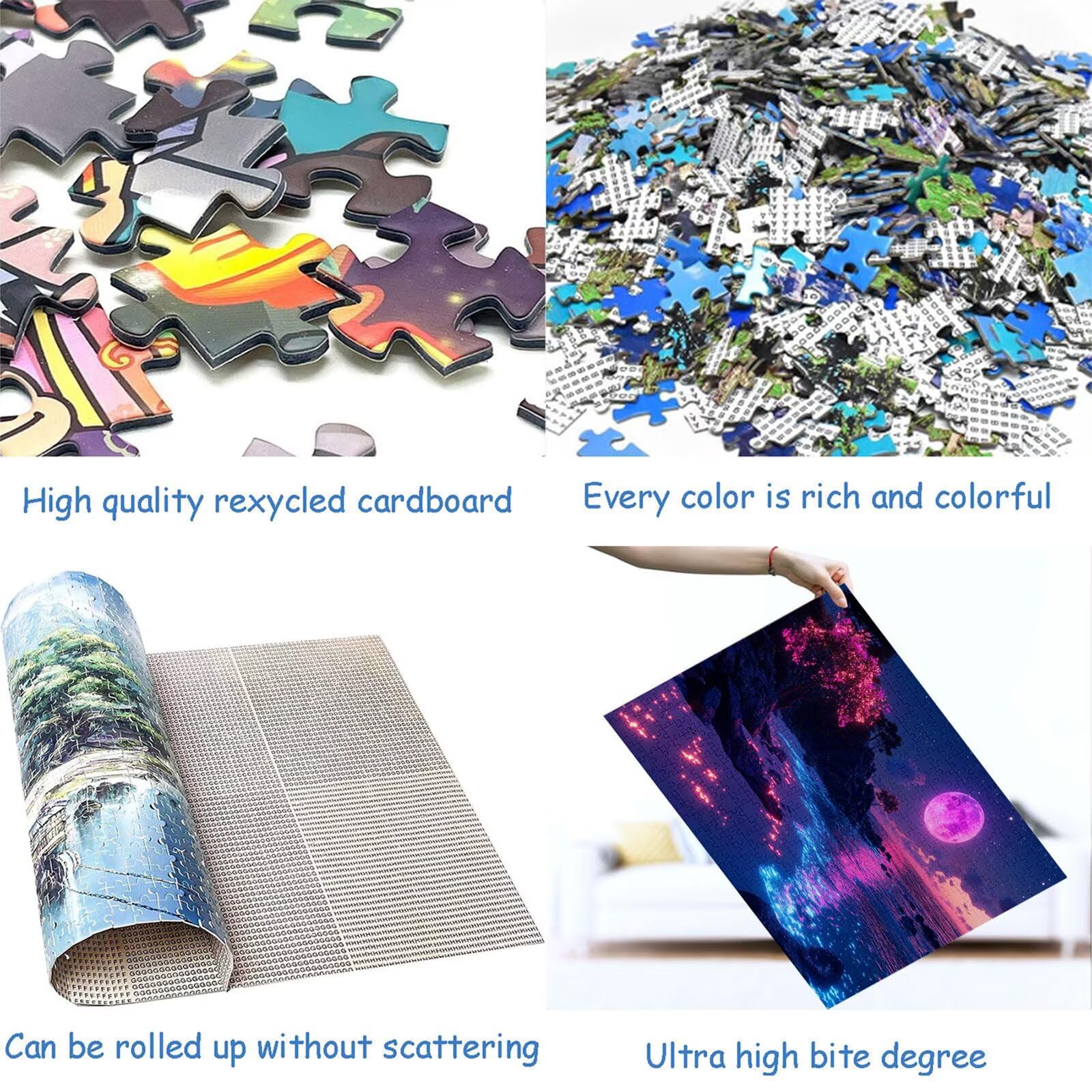 Puzzle 5000 elementów plaża puzzle dla dorosłych księżyc 156 x 105 cm unikalne rzemiosło klasyczne 3D drewniana układanka do rodzinnych gier biznesowych, układanka do samodzielnego wykonania nawet do