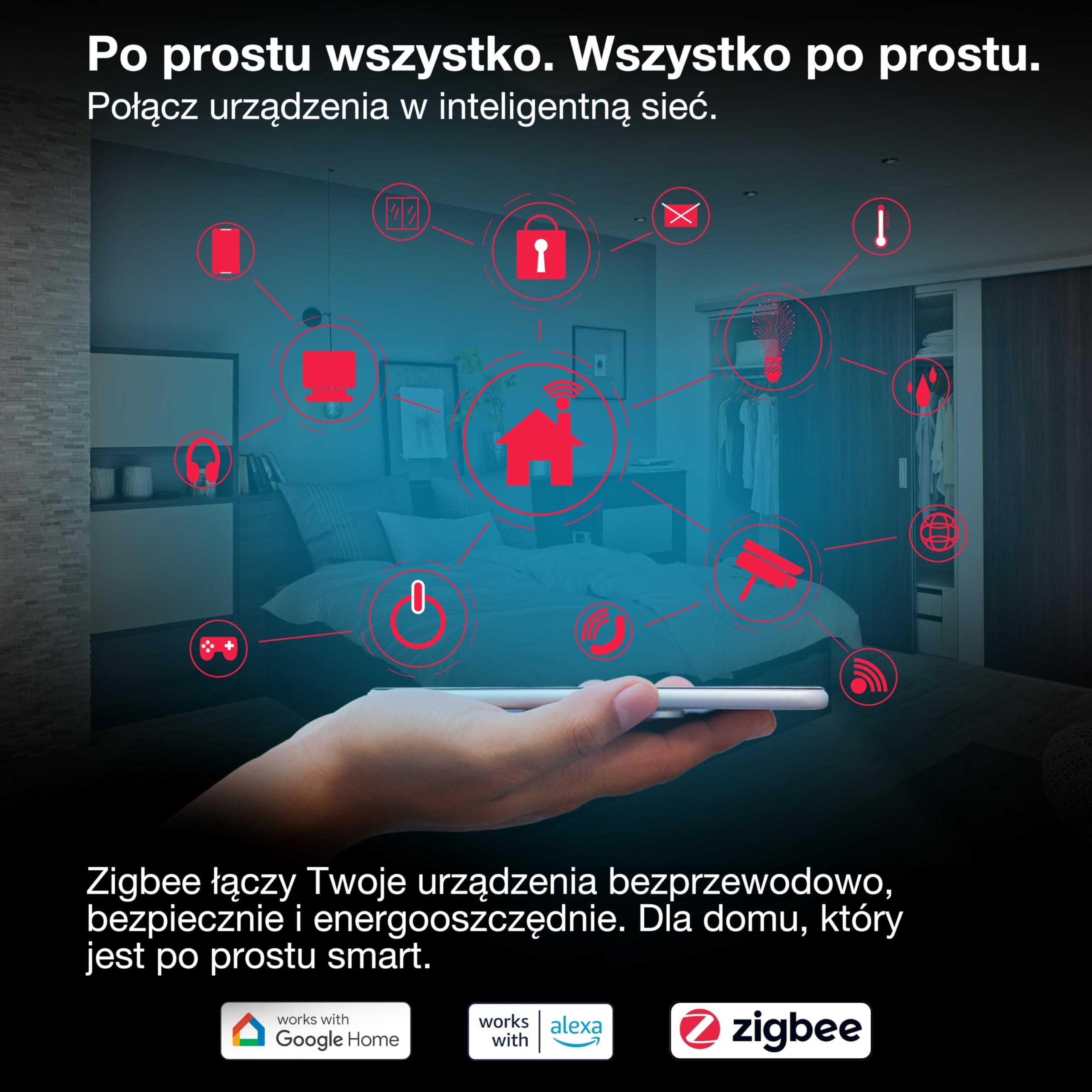OSRAM Gniazdo SMART+ ZIGBEE EU w kolorze czarnym, inteligentne gniazdo z kontrolą zużycia energii i technologią ZigBee do integracji urządzeń elektrycznych z systemem inteligentnego domu