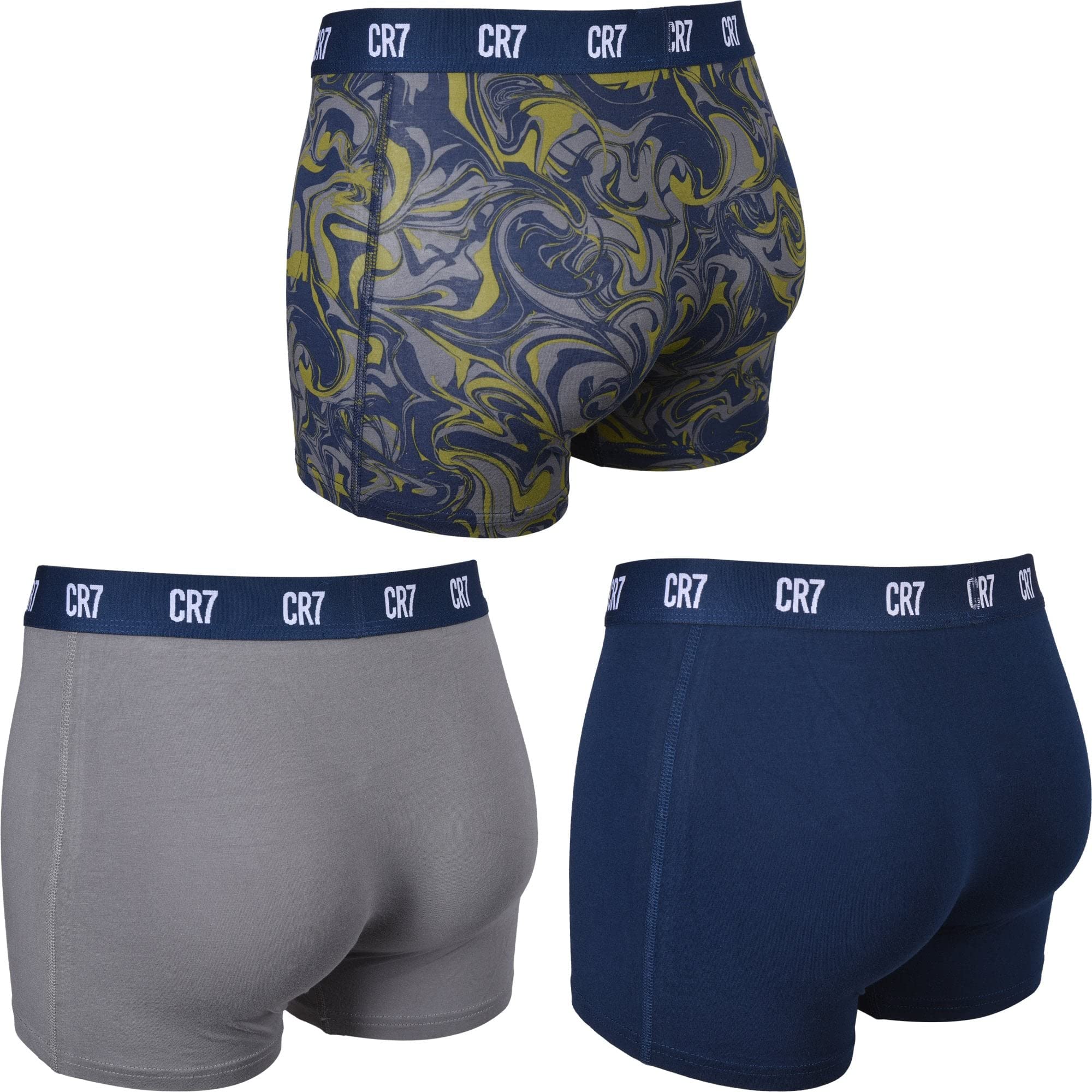 CR7 Men's Organic Cotton Trunk 3-Pack Jersey, Wielokolorowy, L Mężczyźni, Kolor: wielokolorow, L