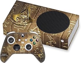 Head Case Designs Officially Licensed Assassin's Creed Logo 3D Heiroglyphics Origins Graphics Matte Vinyl Sticker Gaming Skin Decal Cover Compatible with Xbox Series S Console and Controller Bundle