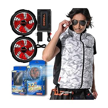 最強冷風服　ファン付きベスト2.8H急速満充電　男女兼用IP45防水　新品未開封 Amazon.co.jp: 【2025最強爆風 32V超高出力 体感-15℃】 空調冷風