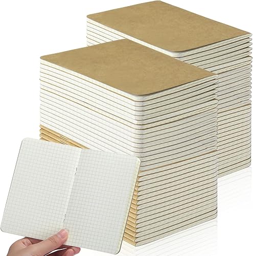 100 cuadernos de bolsillo pequeños a granel, bloc de notas con viñetas punteadas de 3.5 x 5.5 pulgadas, mini cuadernos de construcción, 32 hojas de