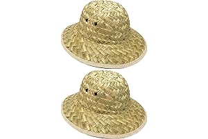 GiftExpress Adult Woven Safari Pith Hat 1 SET OF 2 Costume