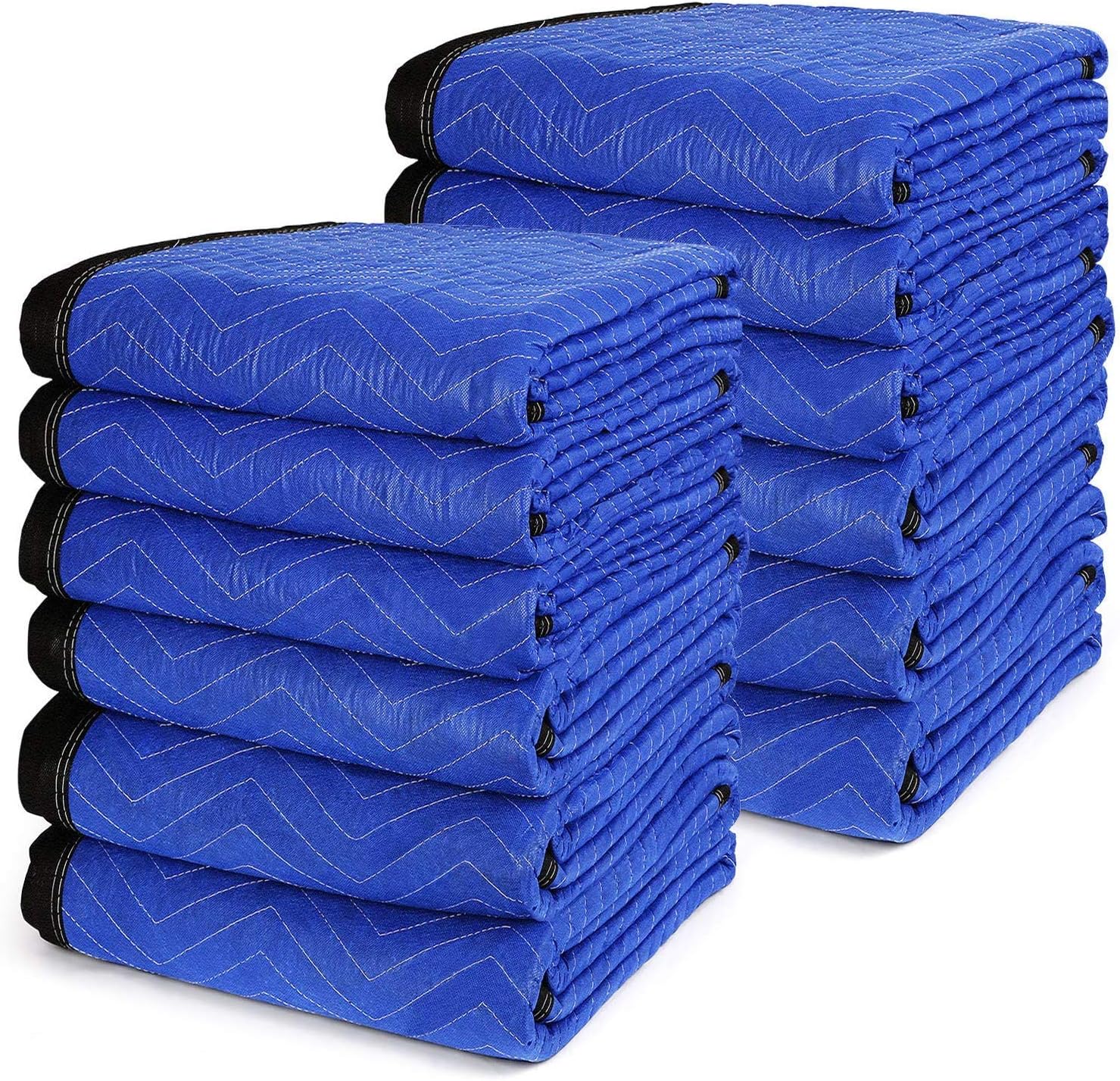 Moving Blankets 12 Pack TUSY 72 x 80 Inch 65lb Pro Packing Blankets