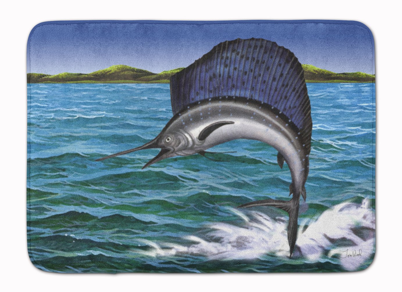 Blue Marlin Tapis de Sol Caroline's Treasures PTW2037RUG Multicolore 48x68 cm