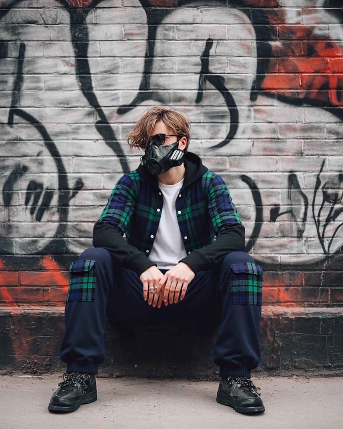 PureChapter Boys Pants Sets Long Sleeve Hooded Fleece Plaid Pullover Pants 2Pcs Outfit Set Casual Sets for Big Boys - Image 3