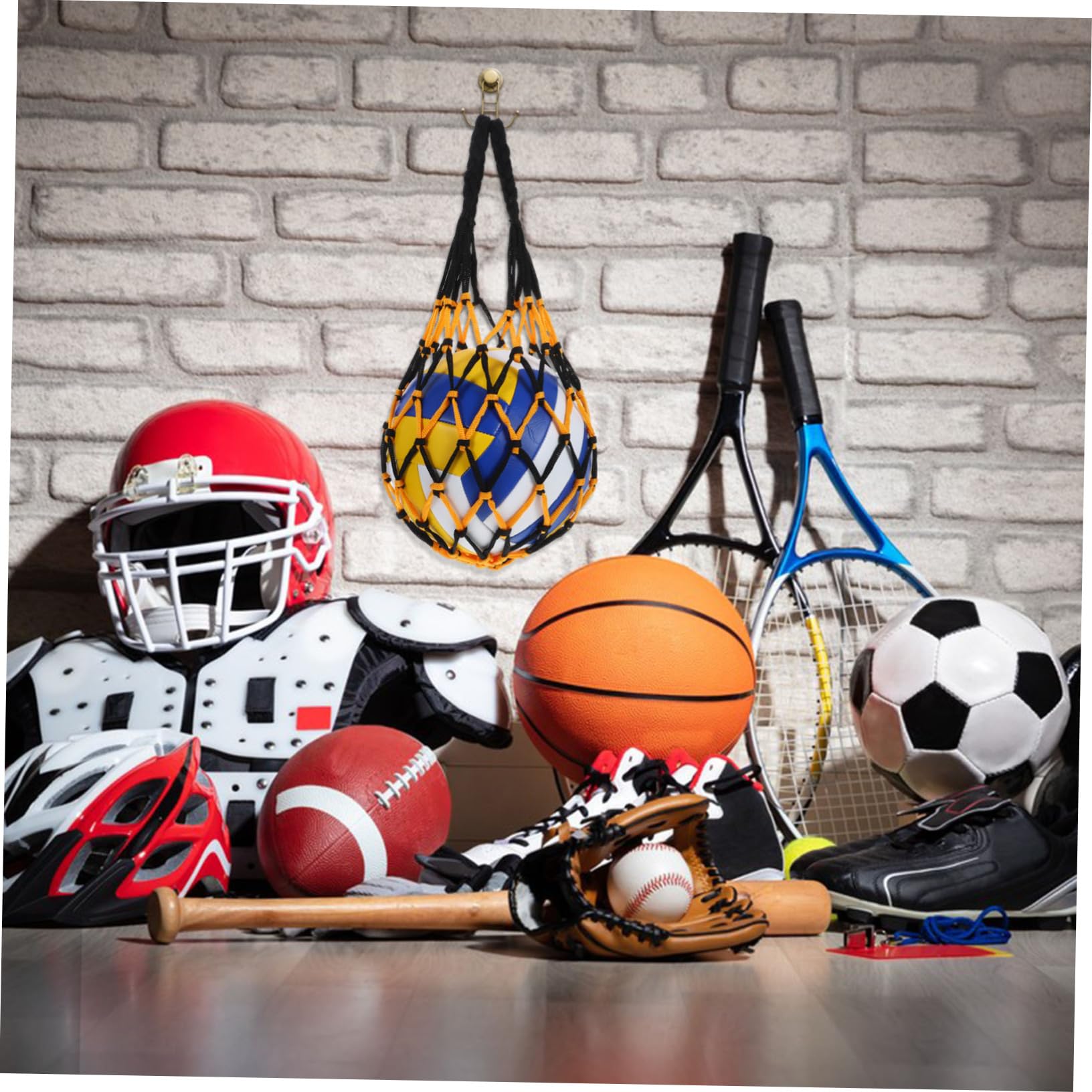 BESPORTBLE Palla Portatile Sacchetto Netto Sacchetto Dell'Organizzatore Tote Bag Organizer Sacchetto Della Maglia Sacchetto Di Calcio Tracolla Borse Da Basket Sacchetto Di Immagazzinaggio Di