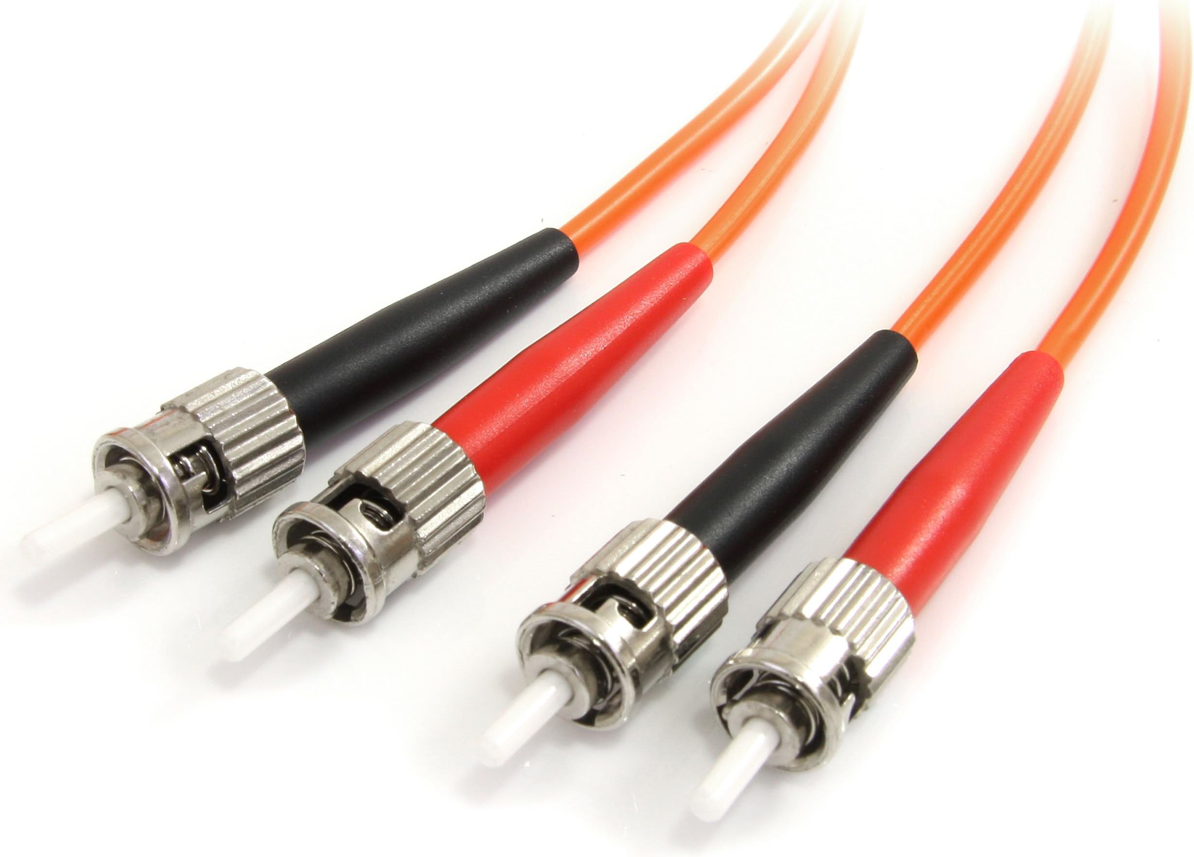 StarTech.com 2m Fiber Optic Cable - Multimode Duplex 62.5/125 - LSZH - ST/ST - OM1 - ST to ST Fiber Patch Cable (FIBSTST2) Orange