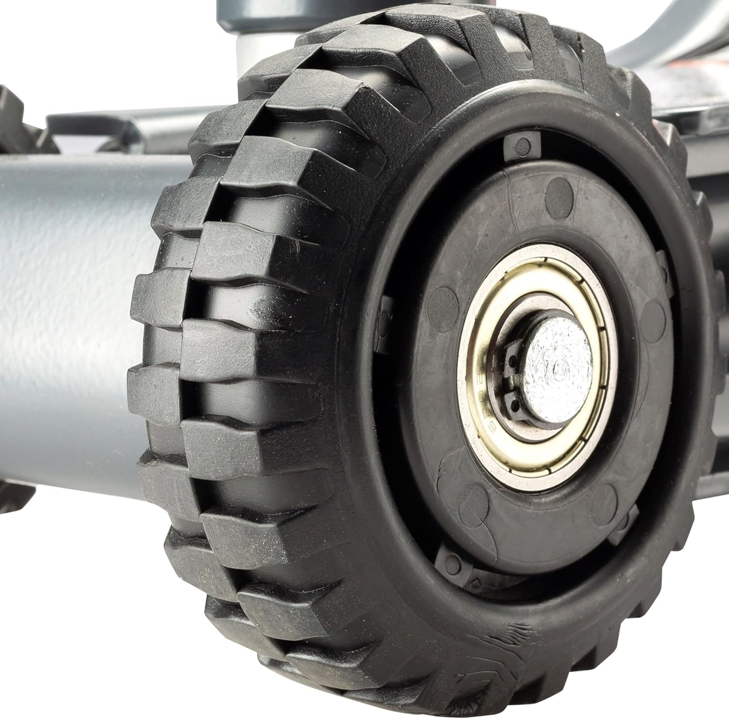 Powerbuilt Biggie Smalls 2.5-Ton Off-Road Trolley Jack with 4" Oversized Wheels, Saddle Extension, Integrated Handle Storage, Portable Design for SUVs, Trucks, and Off-Road Vehicles 620683ECE