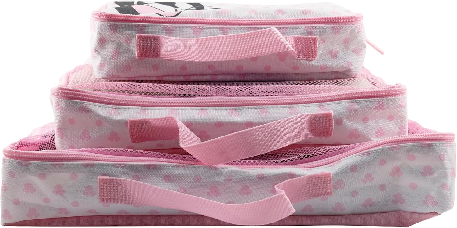 Fast Forward Minnie Mouse 3-Piece Packing Cube Set | Minnie Mouse Travel Accessories | Travel Bags Luggage Organizer for Kids, Unisex | Minnie Kid Travel Size Travel Cubes for Packing - Image 3