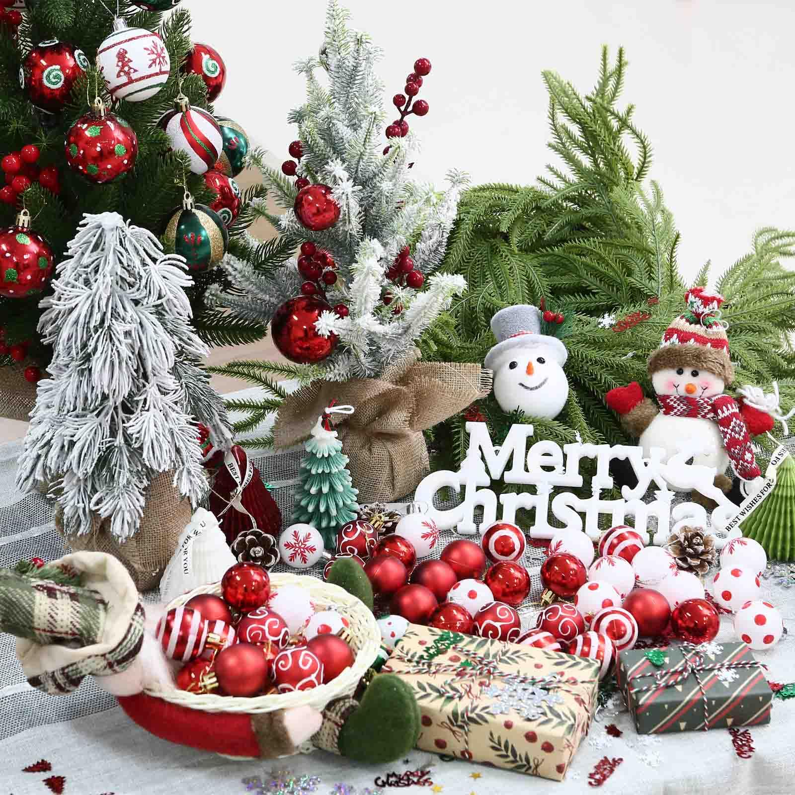 50pcs Shatterproof Christmas Balls - 1.6