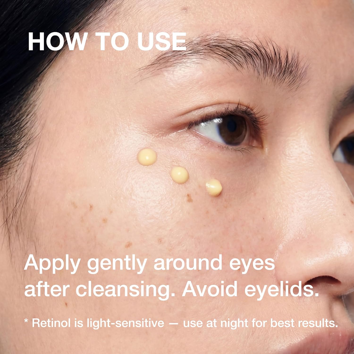 Retinol 0.1% Eye Cream with Bakuchiol 0.5% | Sensitive Skin Retinol for Wrinkles, Fine Lines & Dark Circles | Suitable for Face & Under-Eye Area | Korean Skincare | 30 ml (1.01 fl oz) - Image 8