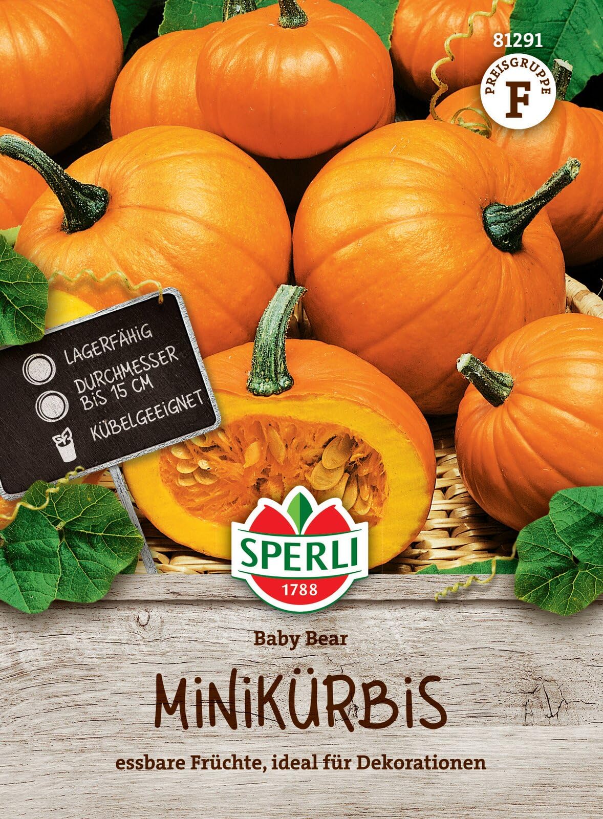 Sperli Minikürbissamen Baby Bear 81291 - Saatgut für den perfekten Minikürbis. Der Minikürbis kann Dank seiner Vielseitigkeit ideal zum Verzehr oder zum dekorieren genutzt werden.