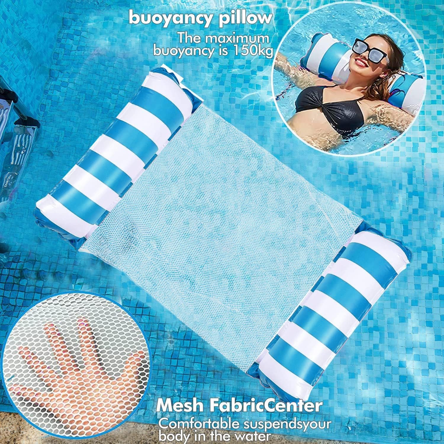 Flotteur Piscine Adulte Gonflable 160 Cm – Hamac Géant Motif Fruité, PVC Épais 181 Kg Max, Ultra Confort Et Fun Pour Été