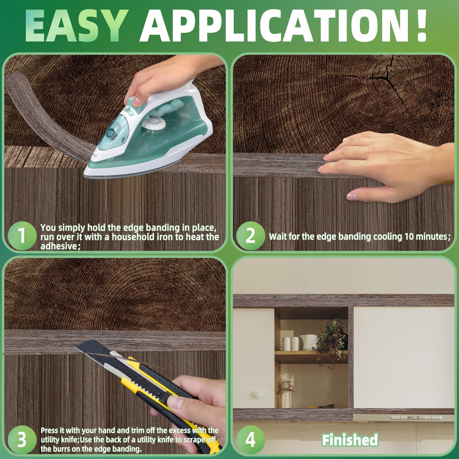 Walnut Edge Banding, 3/4 Inch X 100ft Roll Of Veneer