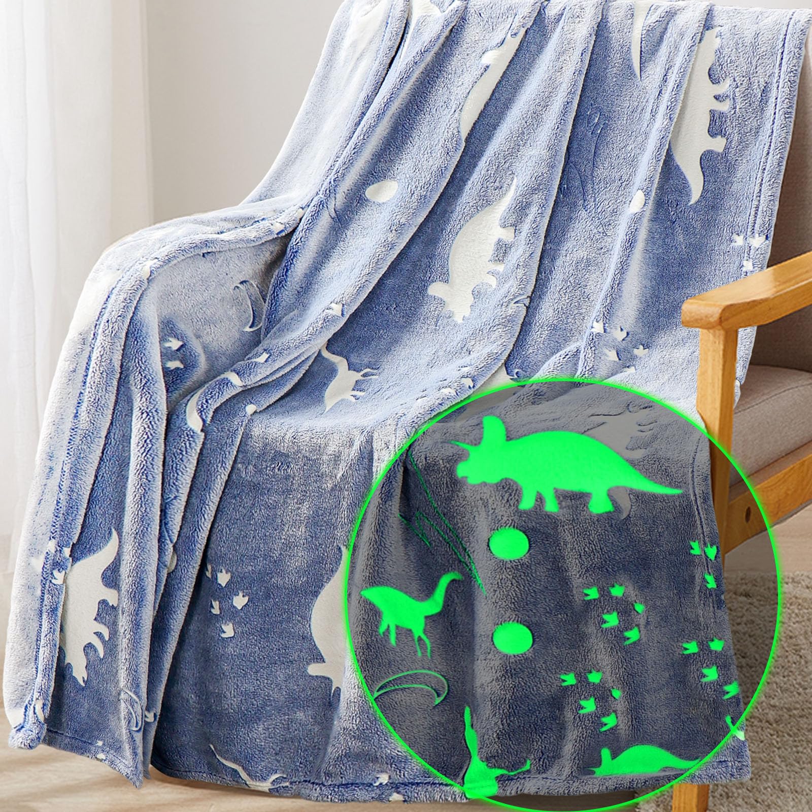 Dinosaur Best Glow In The Dark Blanket Dinosaur Gifts Toys For