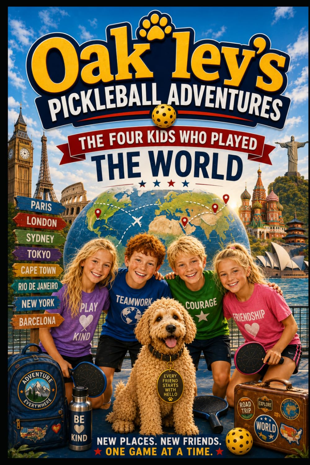 Oakley's Pickleball Adventures: The Four Kids Who Played Around the World