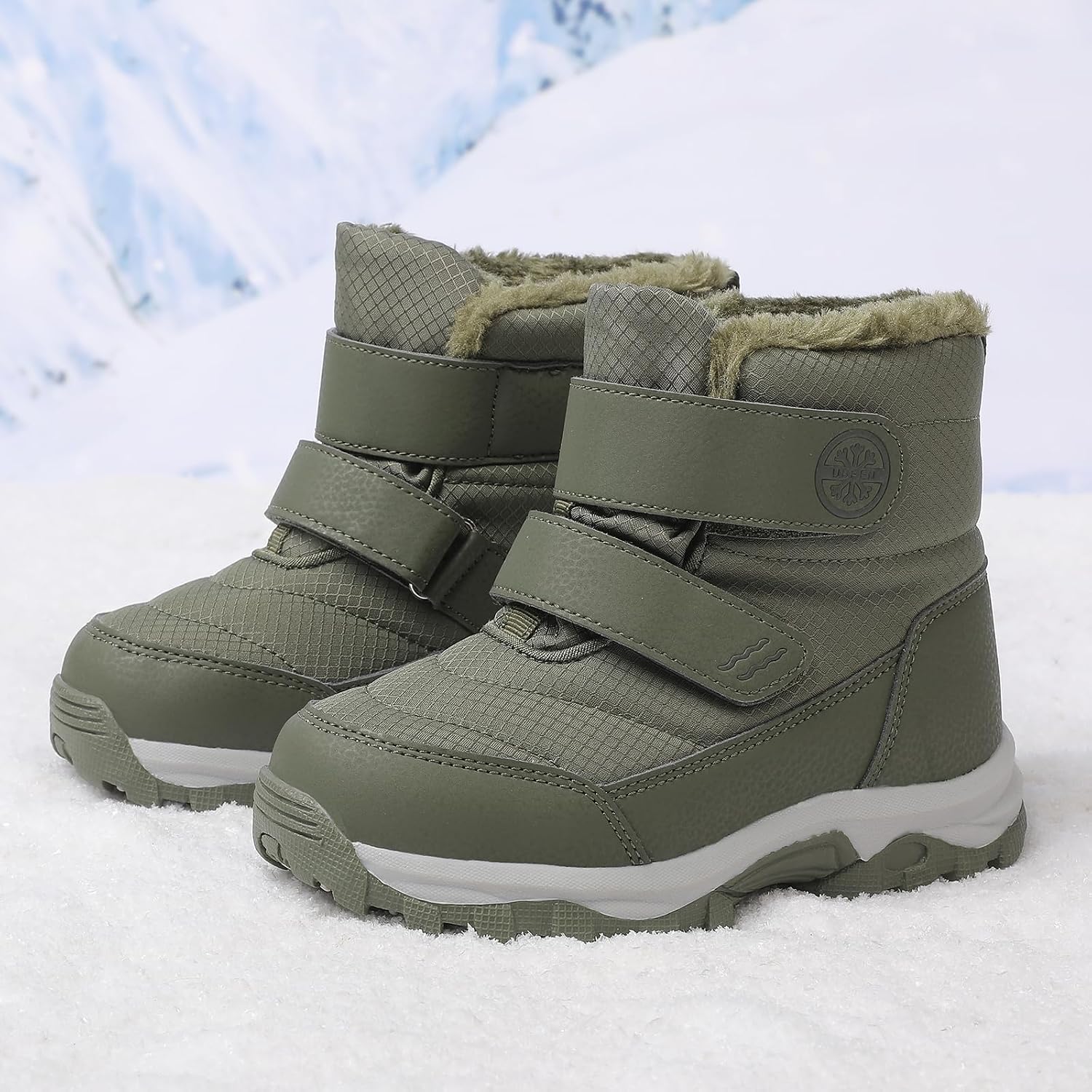 UBFEN Kids Snow Boots Boys Girls Winter Warm Waterproof Outdoor Slip Resistant Cold Weather Unisex Shoes (Toddler/Little Kid/Big Kid)