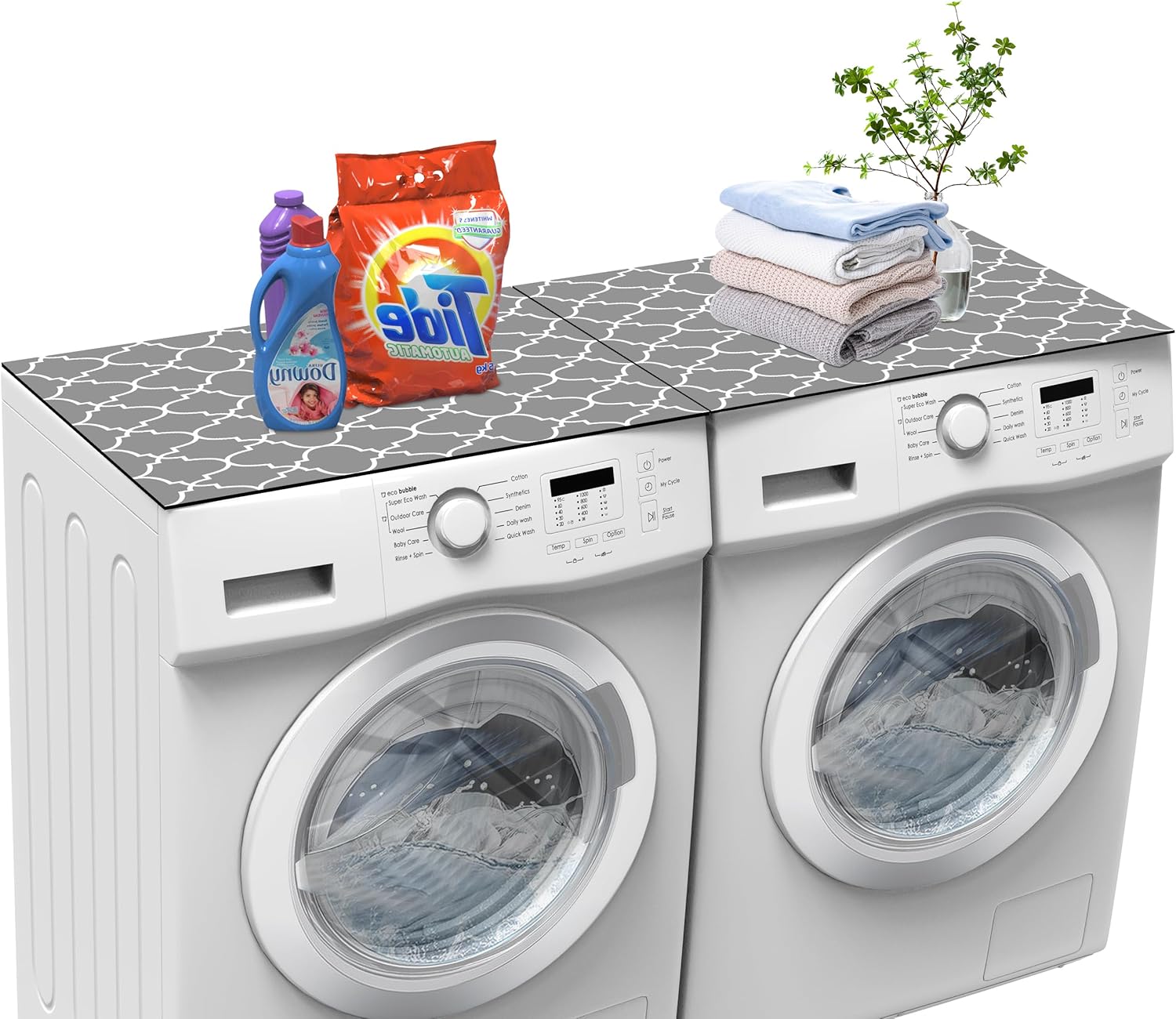 UFIZZY 2PCS Dryer Top Protector Mat, 27'' X 27'' Washer and Dryer Covers for The Top