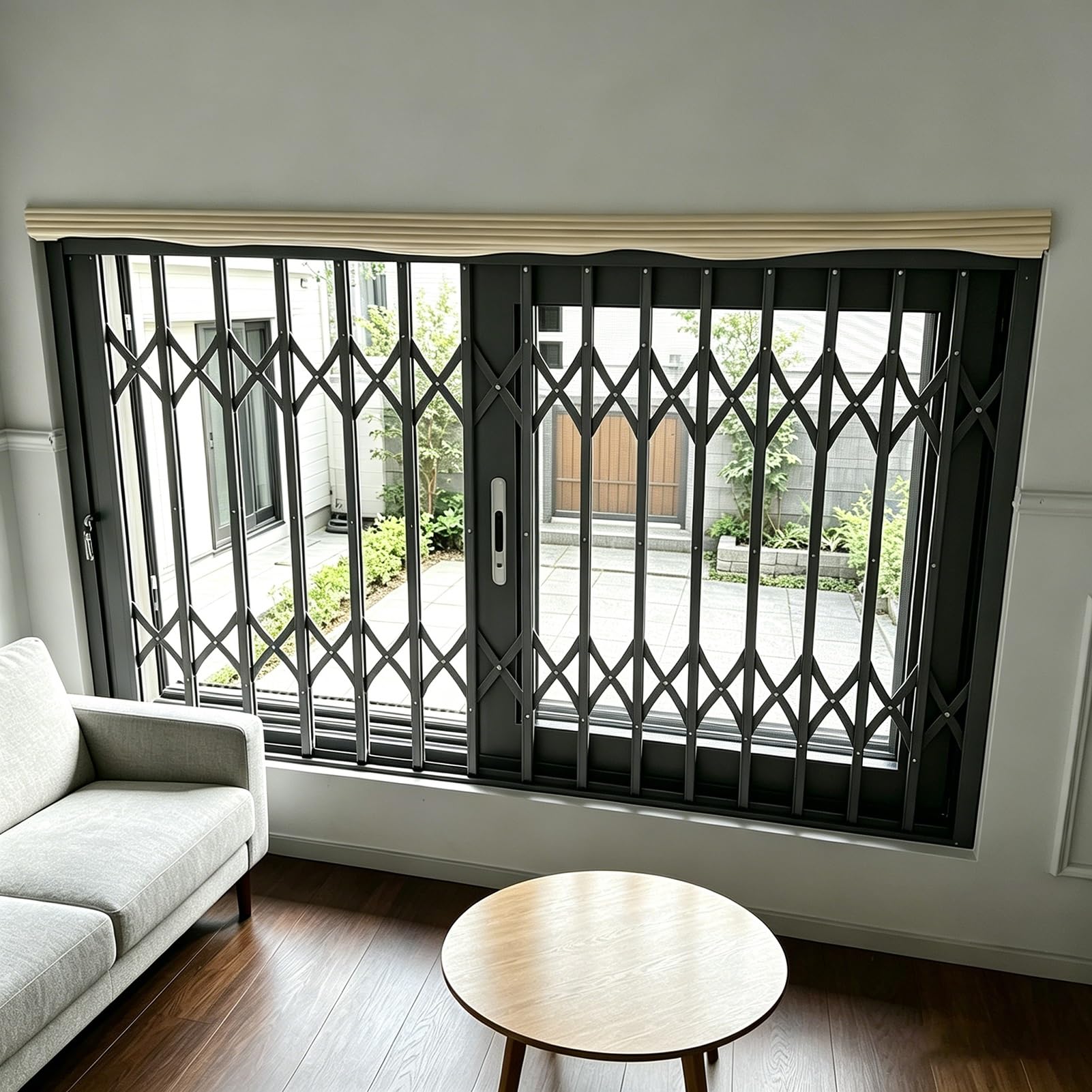 Grilles de sécurité verrouillables et garde corps extensible pour fenêtre