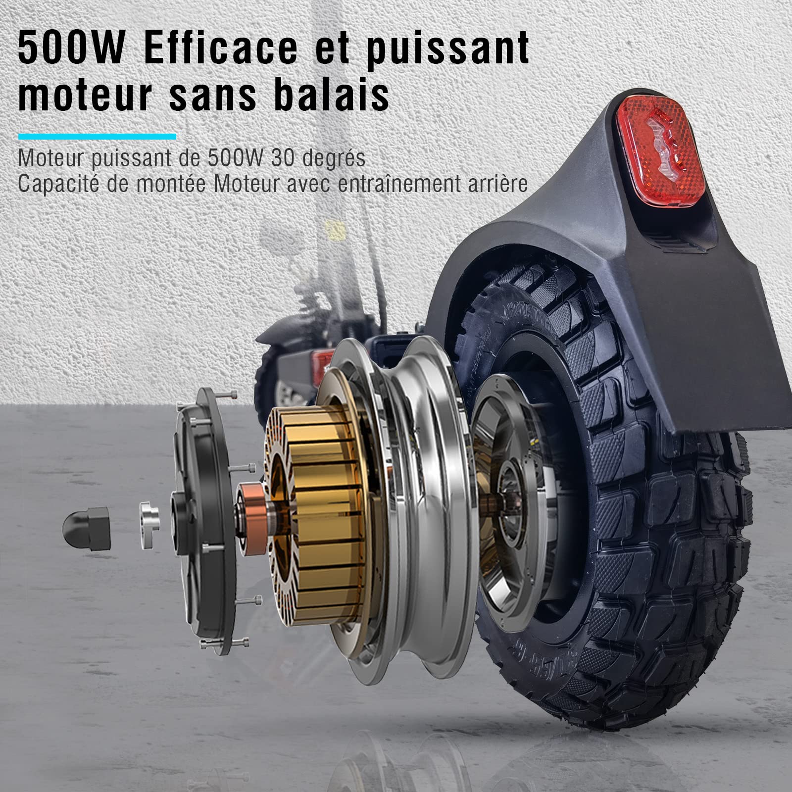 JOYOR Trottinette Electrique Adulte,S/Y Serie Autonomie 55-75KM Batterie 48V 13/18Ah Moteur 500W/600W Trotinette Electrique Puissante Tout Terrain Ultra Legere Double Suspension
