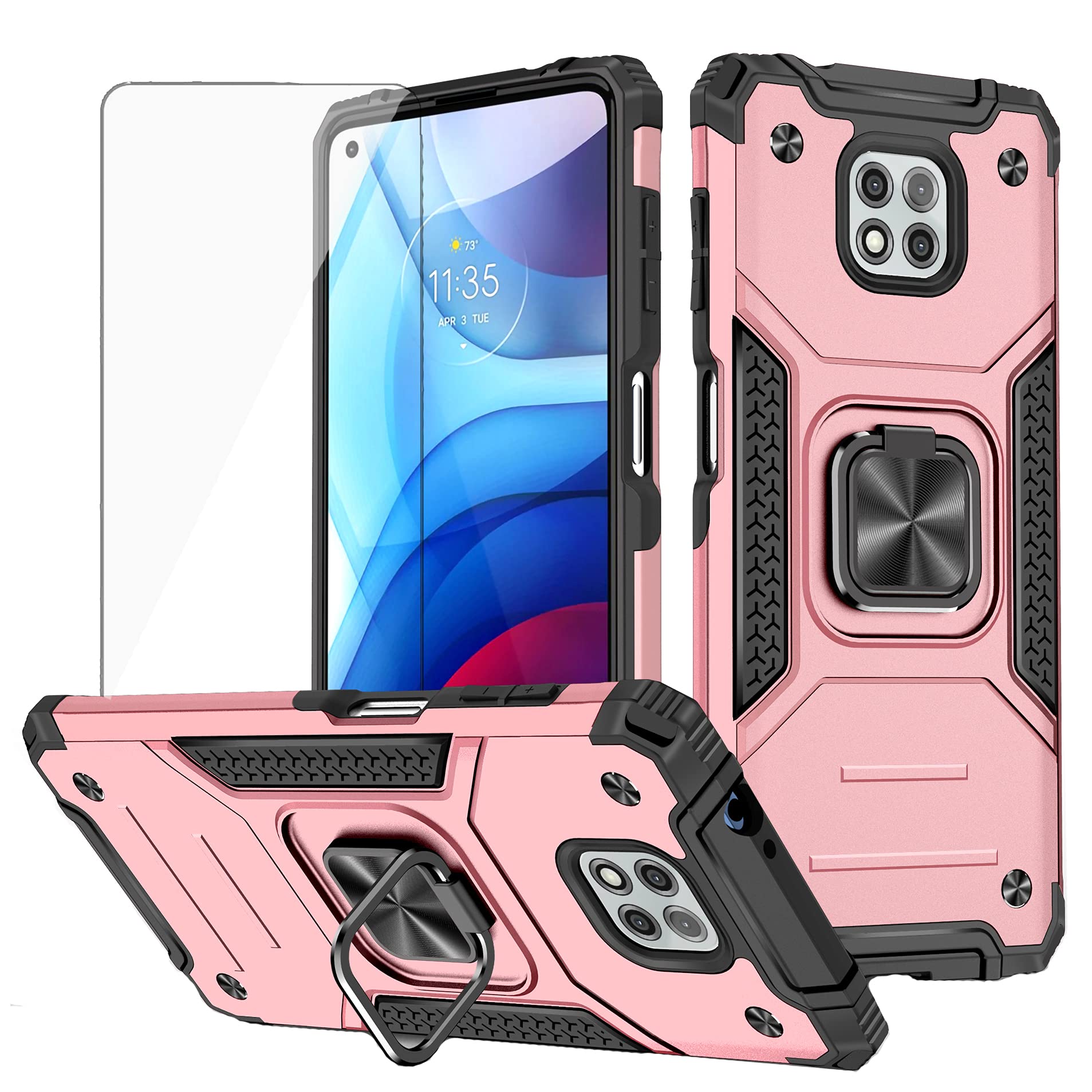 AsuwishPhone Case for Motorola Moto G Power 2021 KMKJ Rose Gold