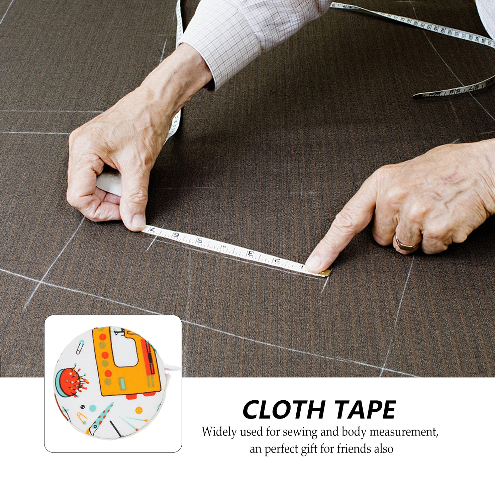 Housoutil Cinta Retráctil Para Costura Y Medidas Corporales Paquete De Herramienta De Y Duradera Para Ropa Y Manualidades 2 Piezas X 5