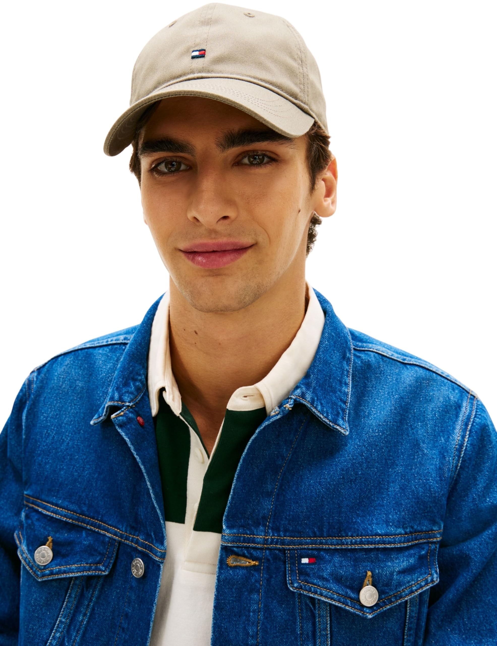 Tommy Hilfiger Męska czapka z flagą Th Soft 6 paneli AM0AM14099 czapka, brązowa, jeden rozmiar