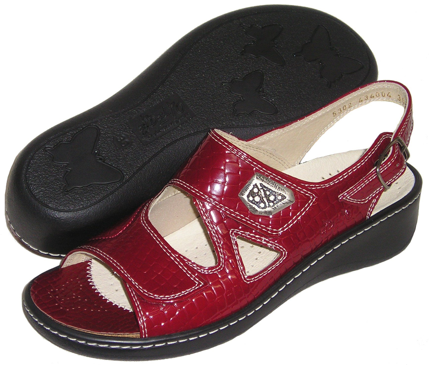 Fidelio Women's Hallux Fabia Bunion Relief Adjustable Sandal 434004 (Red)