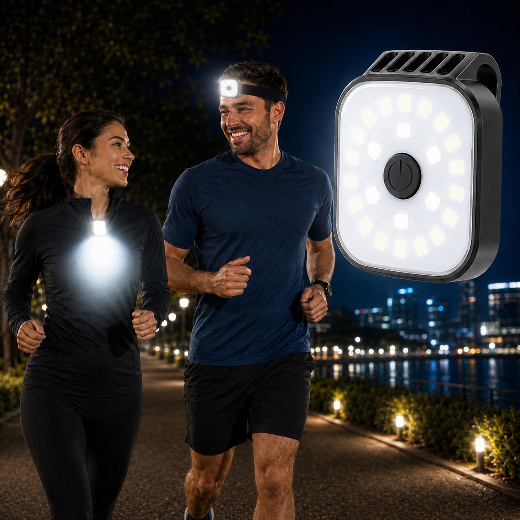 Easing Clip-On Running Light, 2-in-1 Rechargeable Headband & Safety Clip