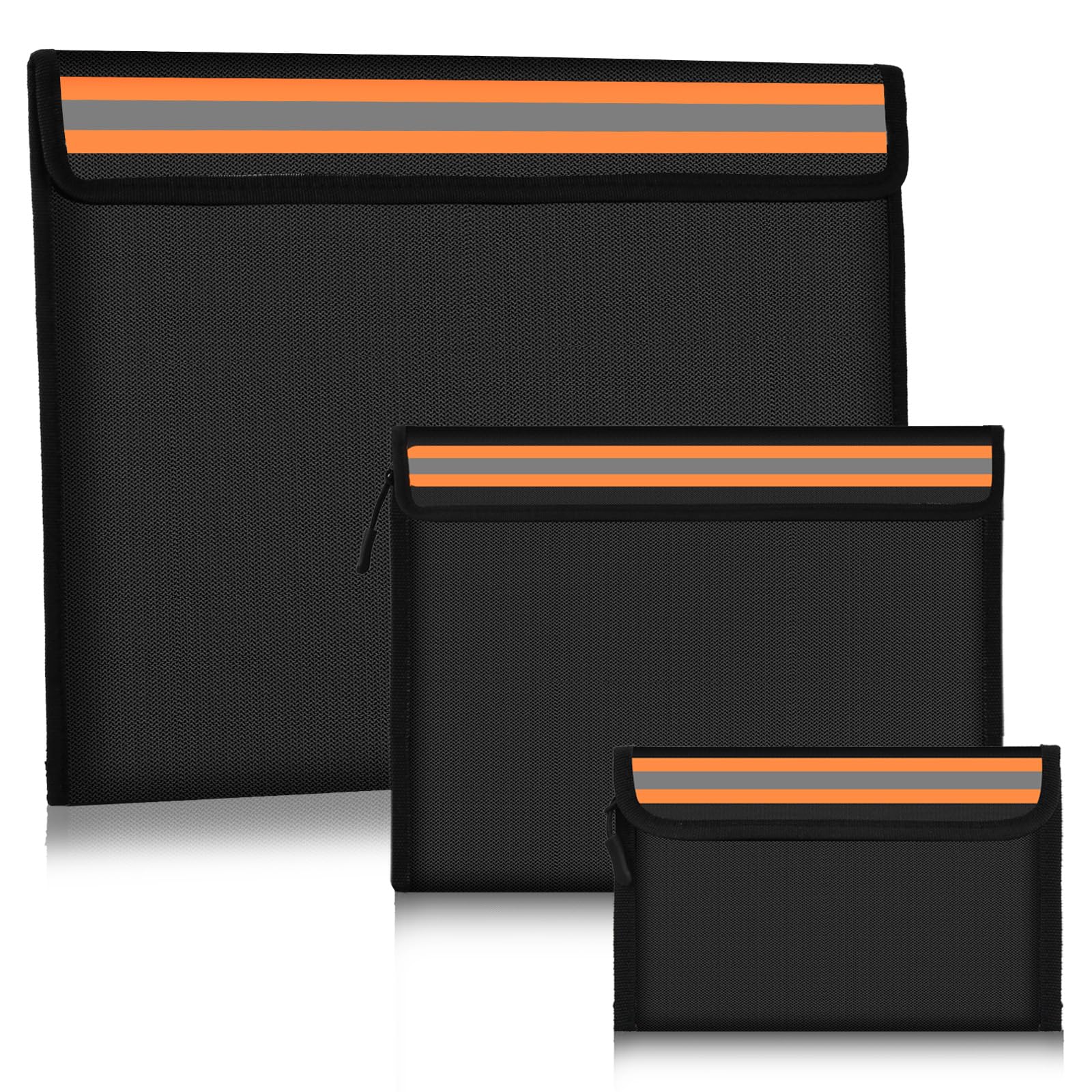 3 Piezas Bolsa Ignífuga, Bolsa de Documentos Ignífuga, Carteras Ignífugas Impermeable, Bolsa de Almacenamiento de Seguridad, para Proteger Objetos de Valor, Documentos, Pasaporte, Joyería
