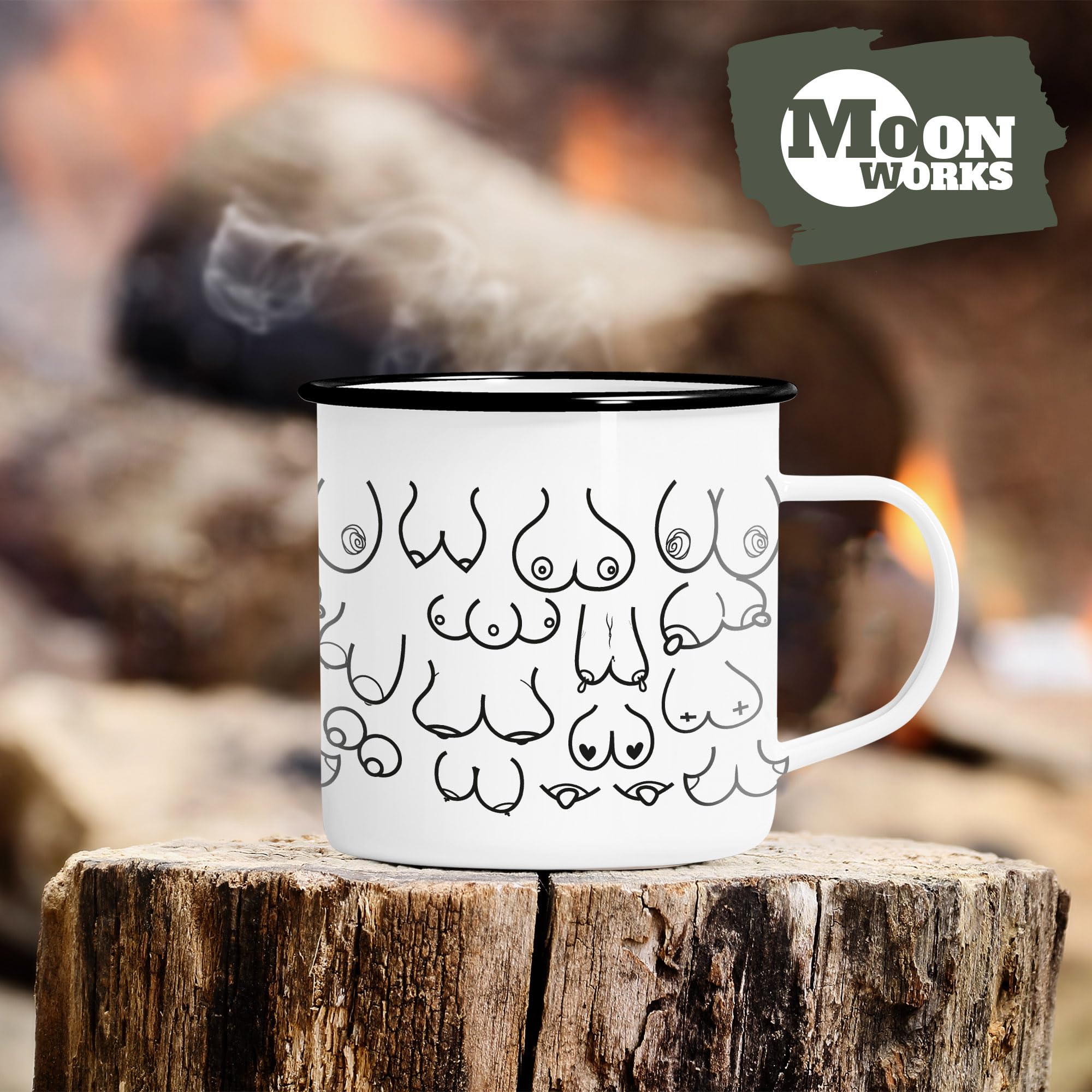 MoonWorks® Tazza magica che cambia colore, motivo pene divertente, tazza da ufficio con stampa divertente, tazza magica bianca