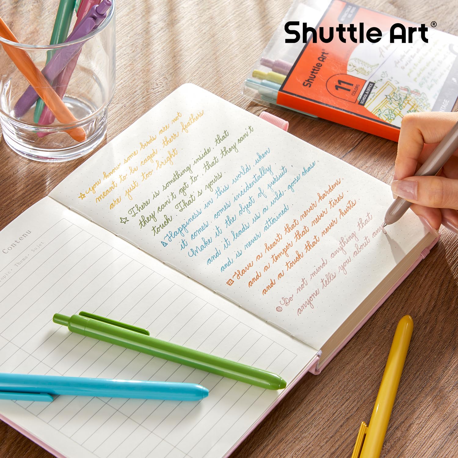 Amazon.com: Shuttle Art Colored Retractable Gel Pens, 11 Vintage