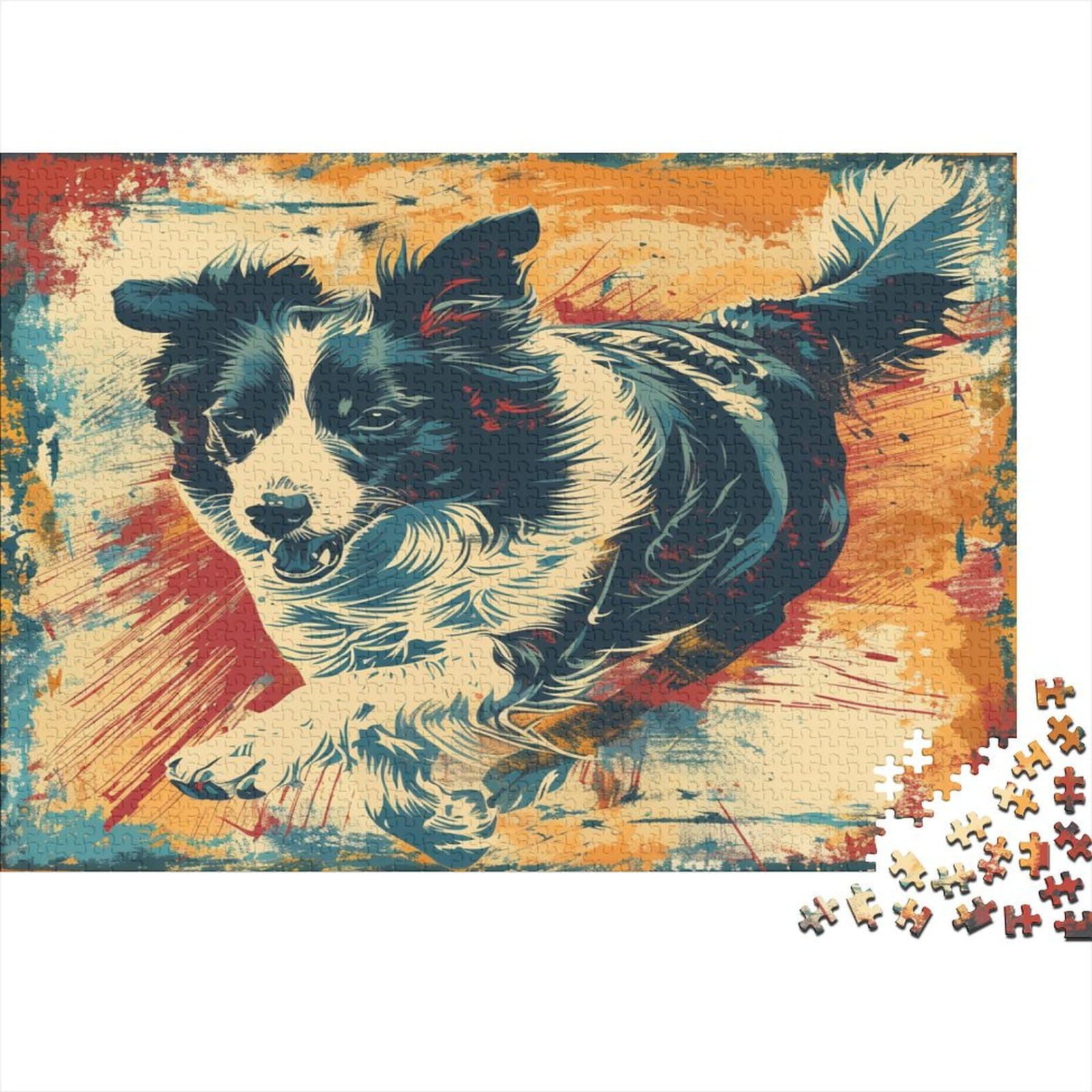 Sheepdog Puzzles 1000 elementów, puzzle dla dorosłych, puzzle - wysokiej jakości nadruk 1000 sztuk (75 x 50 cm)