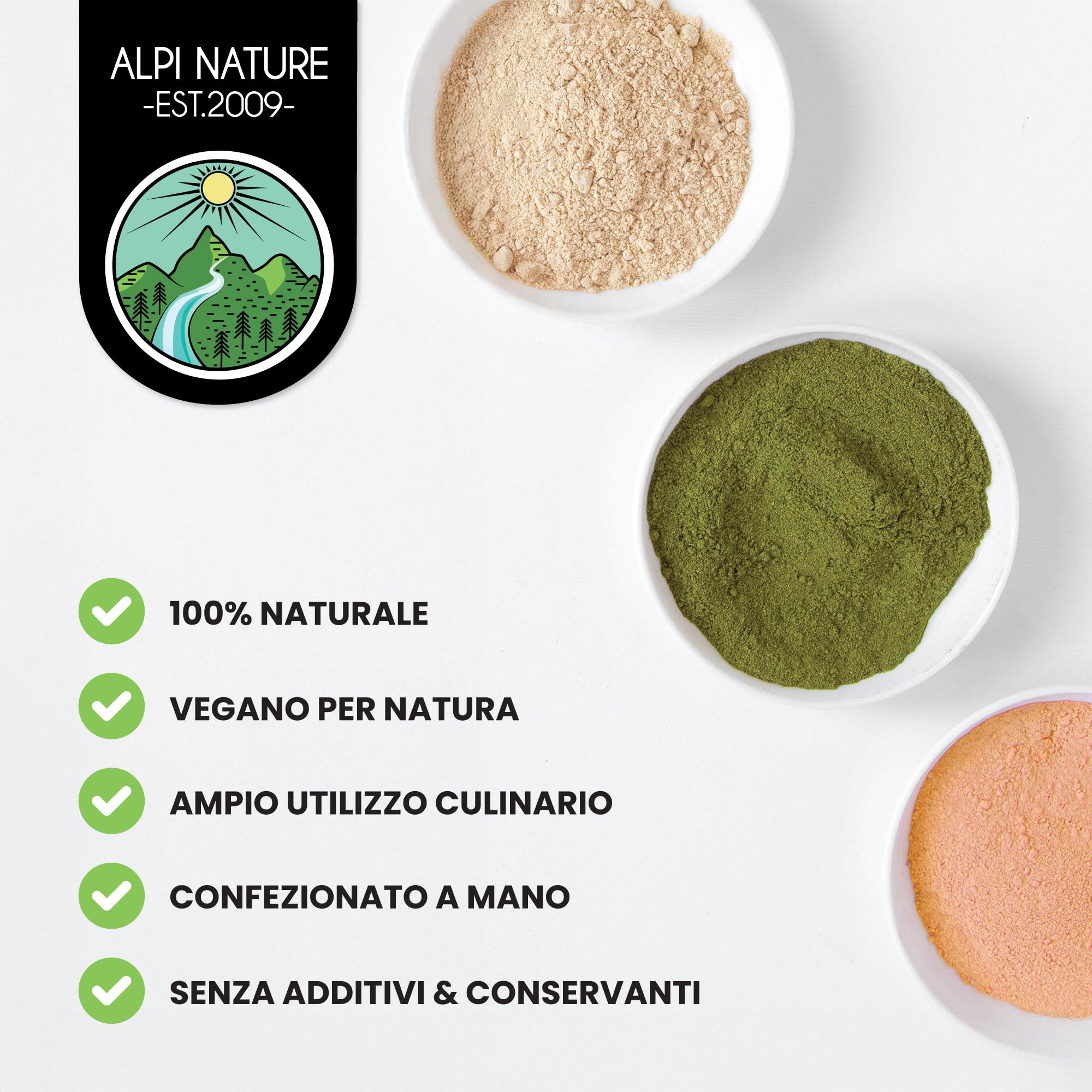 Alpi Nature Ortica Foglie in Polvere 250g, Foglie di Ortica Essiccate e Macinate, Urtica dioica