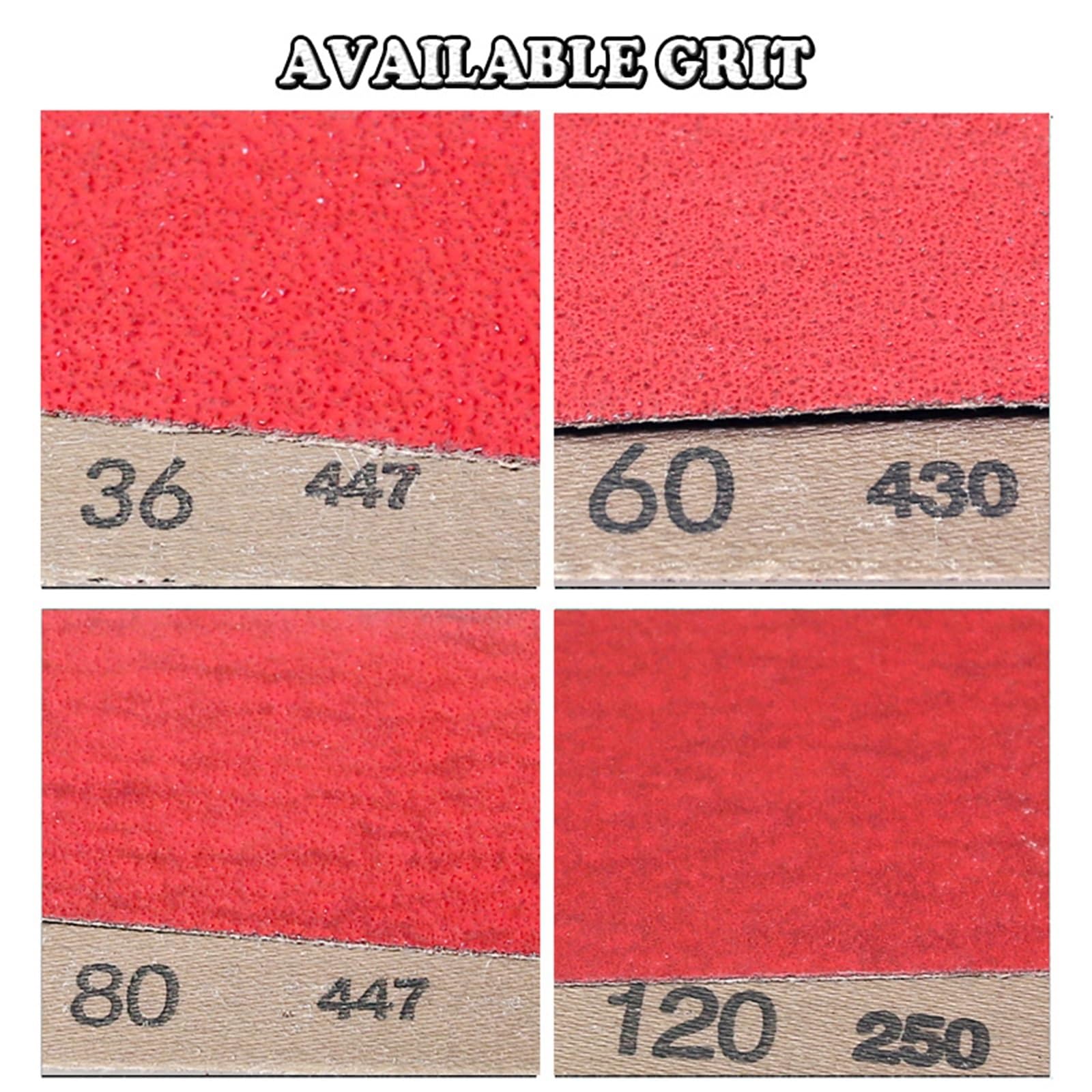 Carta Abrasiva 4 pezzi 2x72 Nastri abrasivi in ​​ceramica Taglio rigido e veloce for acciaio al carbonio serie 400 inossidabile(P80)