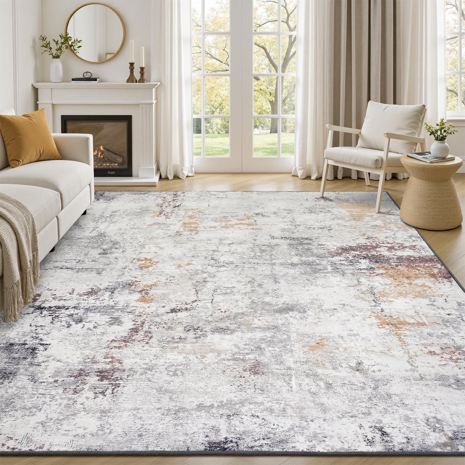Rugflix Sandstone Beige Grey 9x12 Rug