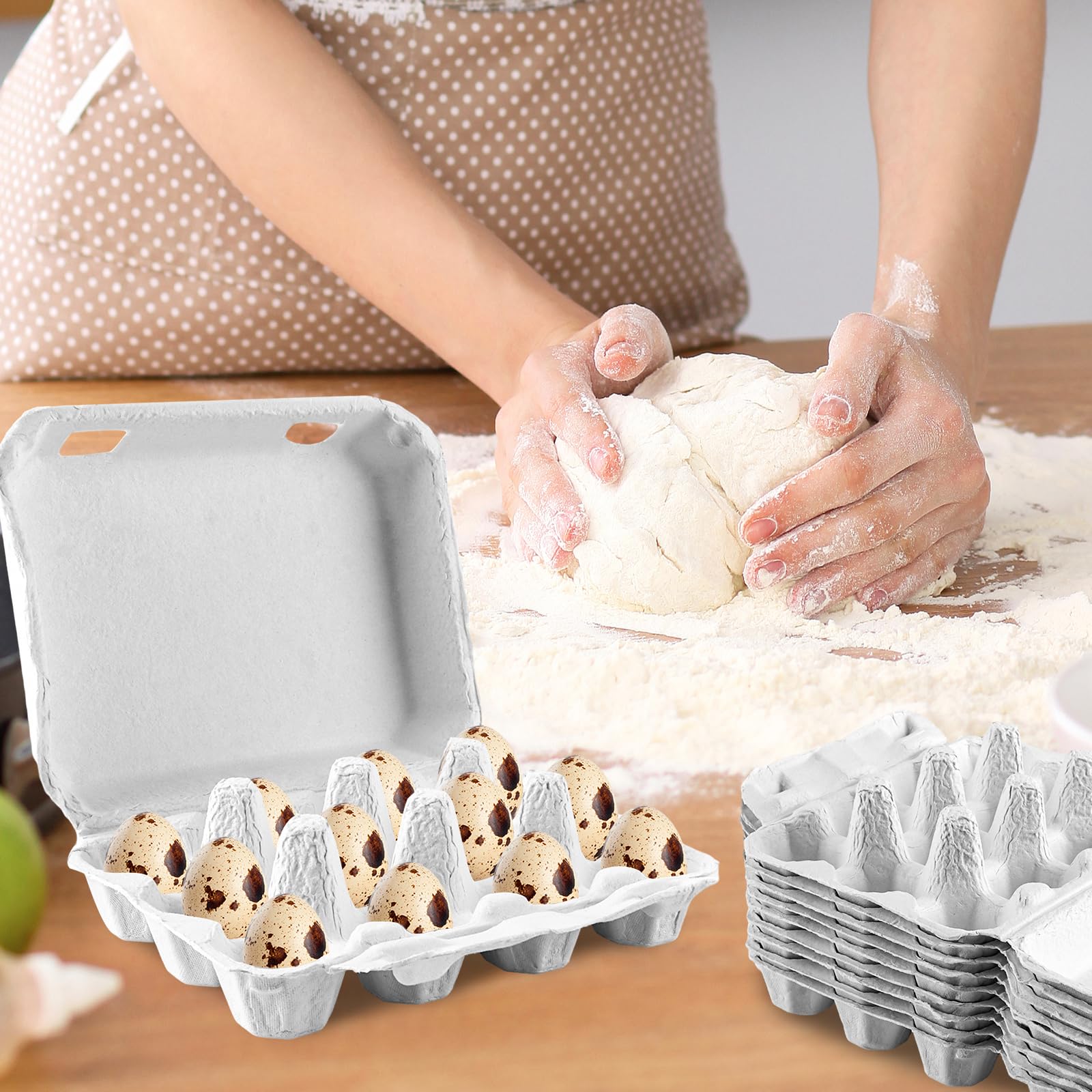 APACALI Lot de 60 boîtes à œufs de caille en carton, 12 grilles, avec couvercle