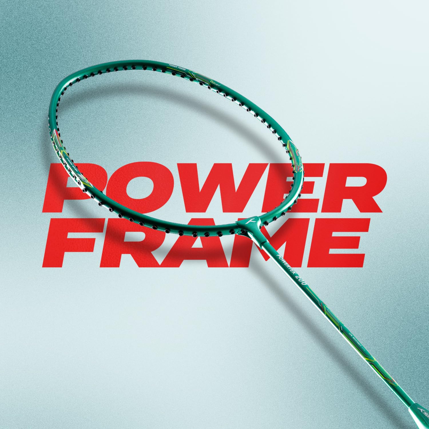 Raquette De Badminton Hundred Powertek 200 PRO - Pour Joueurs Intermédiaires, 95 Grammes, Tension 18-20 Lbs, Avec Cadre Graphite Et Couverture