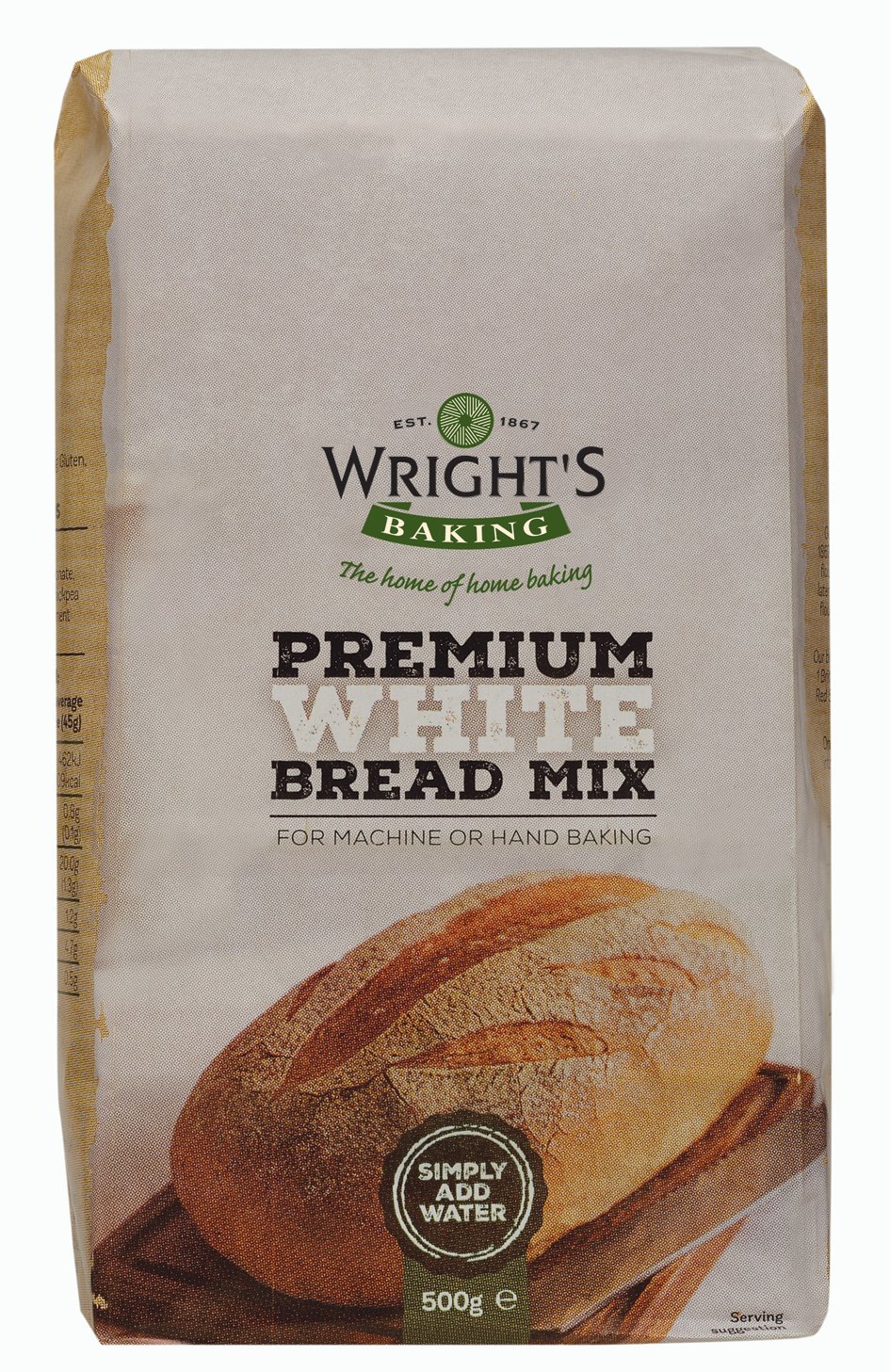 Wright'sBaking Premium White Bread Mix 500g (Pack of 5)