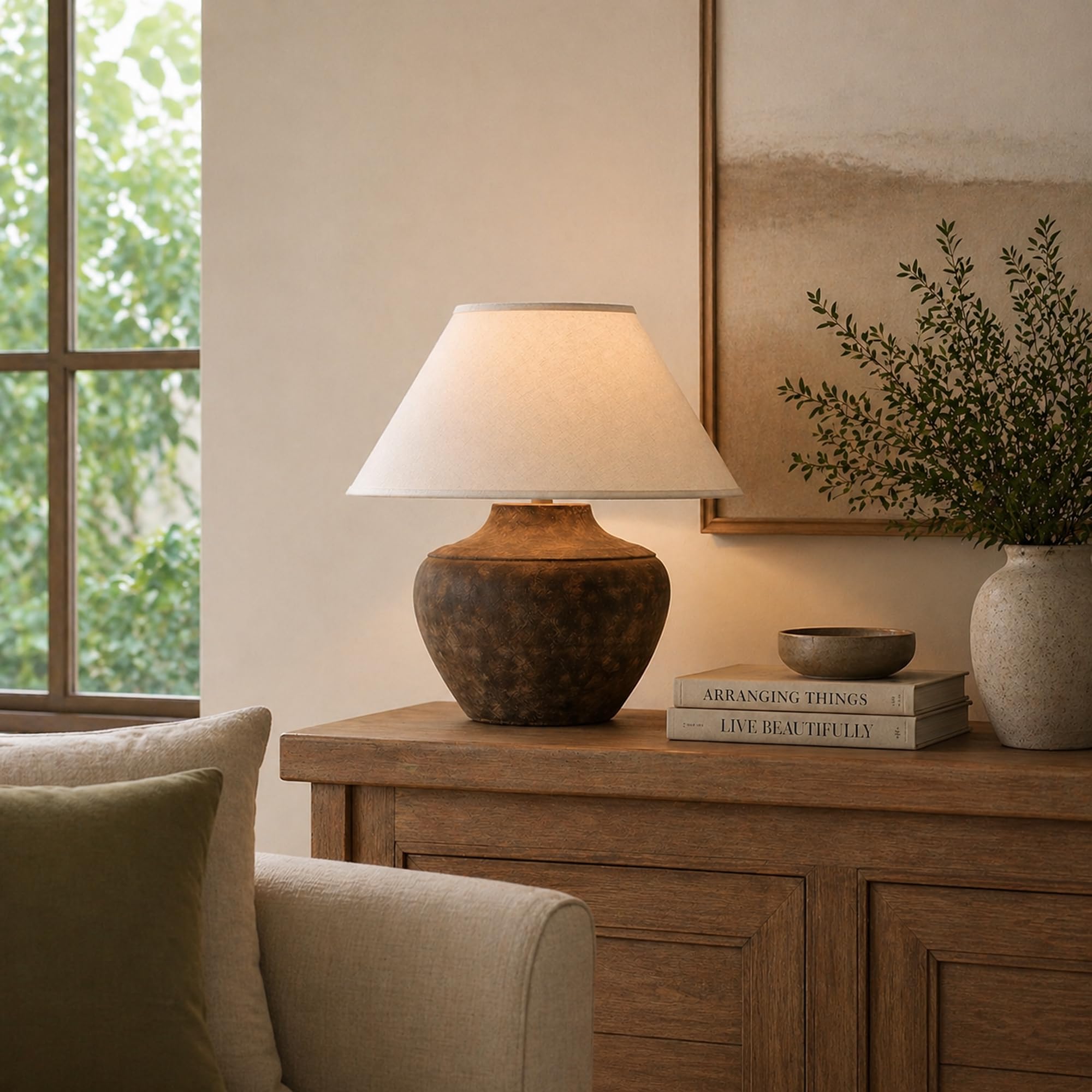 Troy Lighting PTL1010 Calabria - 20.5 Inch Table Lamp, Sienna