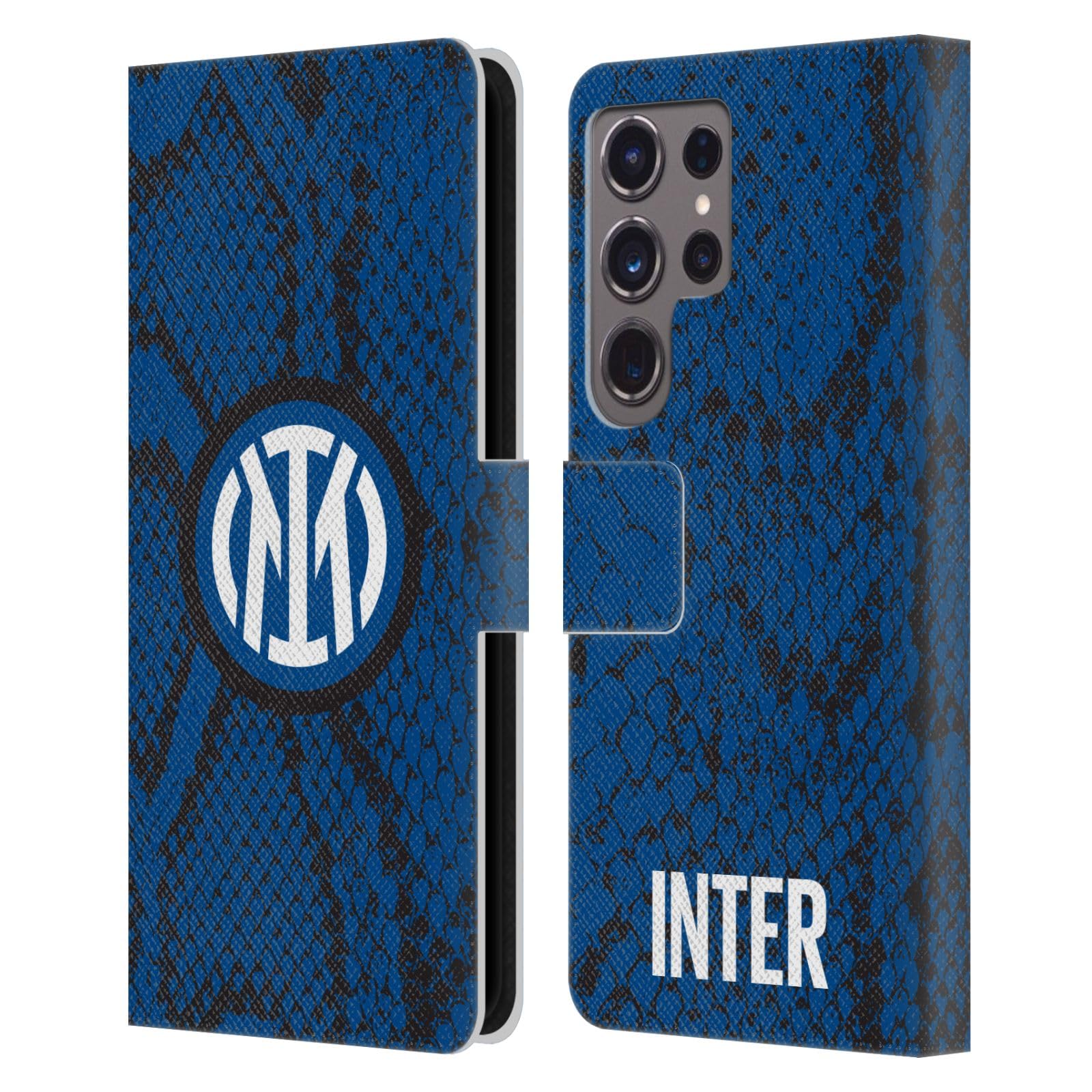 Carcasa Samsung Galaxy S24 Ultra Inter Milan tipo libro de cuero resistente 7