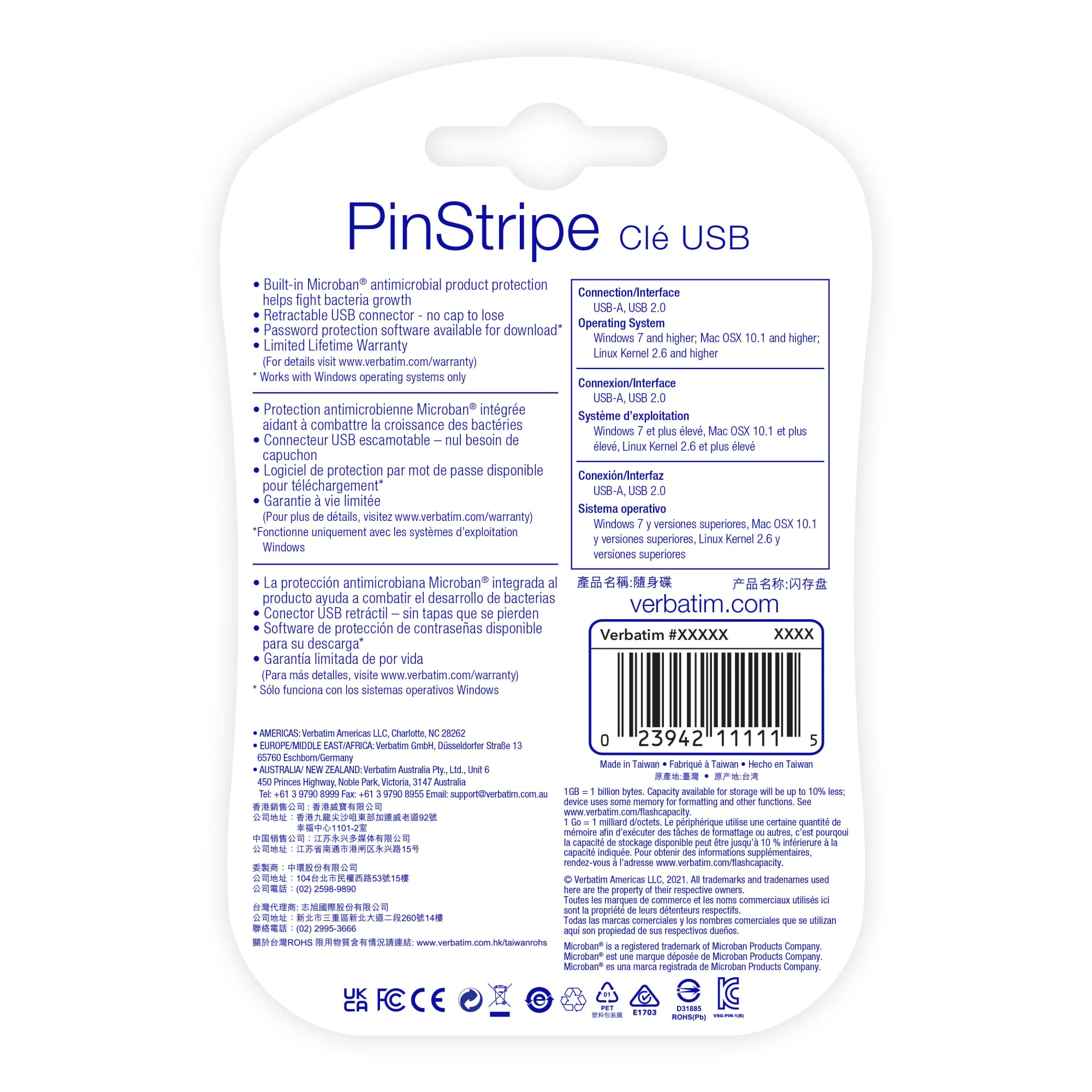 Verbatim - Store 'n' Go Pin Stripe USB Drive - USB flash drive - 16 GB - Hi-Speed USB - black - Image 4