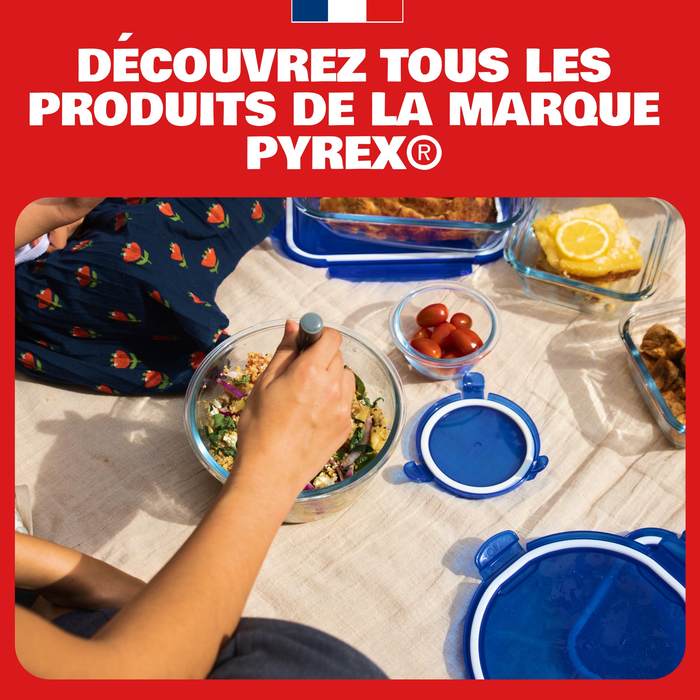 Pyrex Boîte de Conservation Rectangulaire 19x14 cm Verre borosilicate Plat à Four