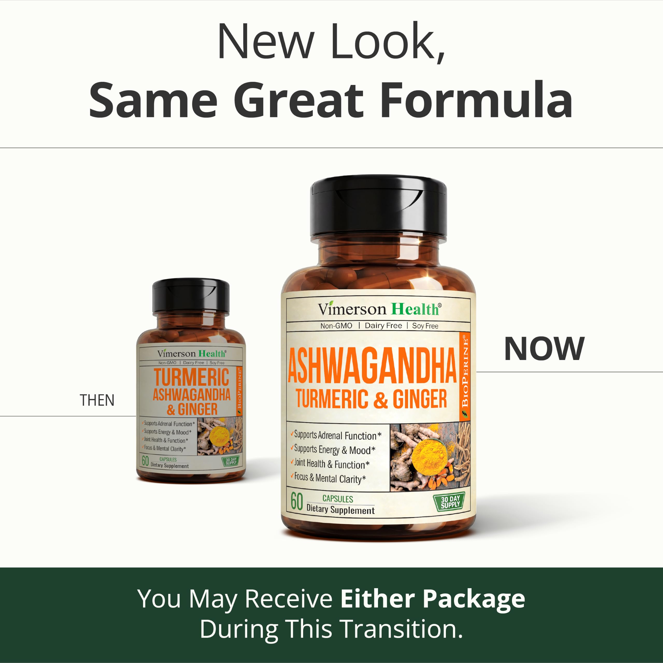 Ashwagandha Capsules with Turmeric & Ginger for Energy, Mood & Joints 60 Ct — Amazon image 9