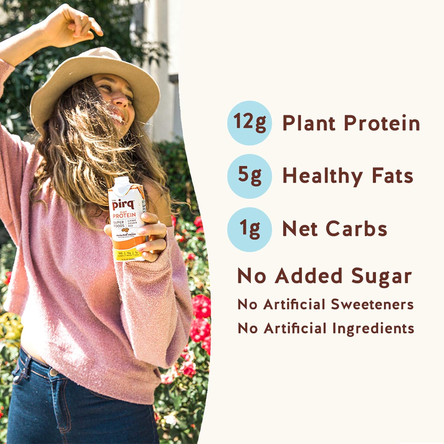 Pirq, Vegan Protein Shake, Turmeric Curcumin, Maca, PlantBased Protein